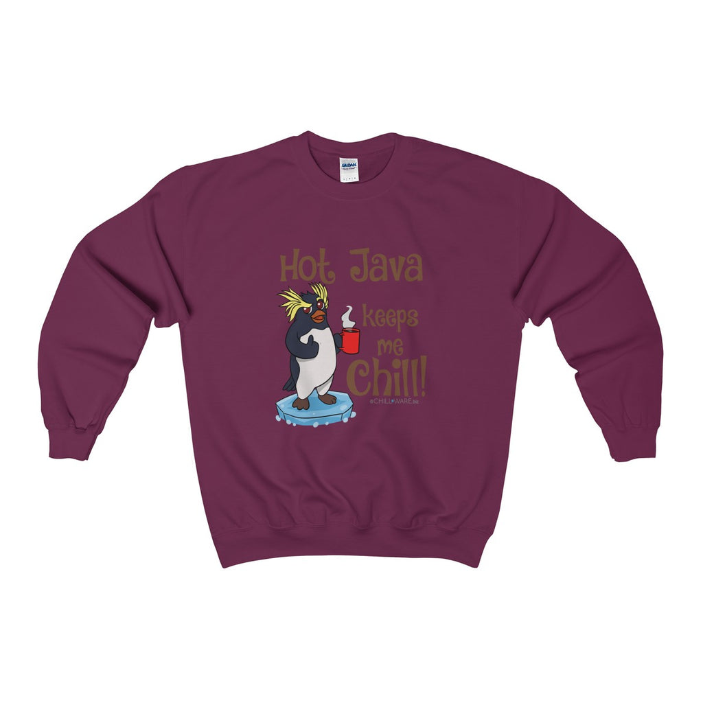 Unisex Crewneck Sweatshirt; 'Hot Java Keeps Me Chill!'