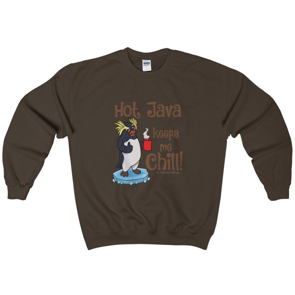 Unisex Crewneck Sweatshirt; 'Hot Java Keeps Me Chill!'