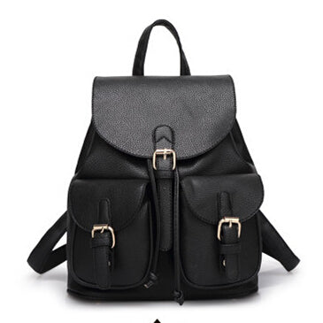 Women's Leather Schoolbag Backpack