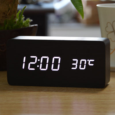 FiBiSonic LED Alarm Clocks, Time & Temperature, Sound Control LED Display
