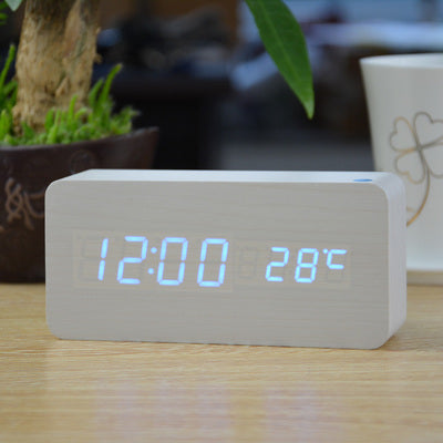 FiBiSonic LED Alarm Clocks, Time & Temperature, Sound Control LED Display