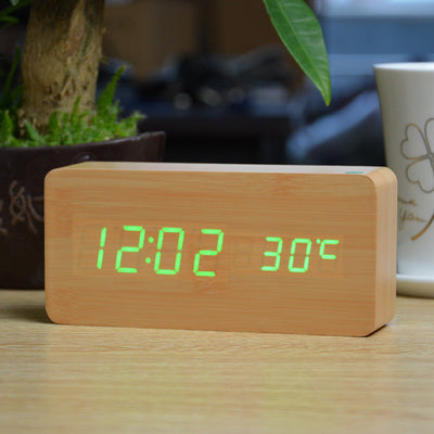 FiBiSonic LED Alarm Clocks, Time & Temperature, Sound Control LED Display