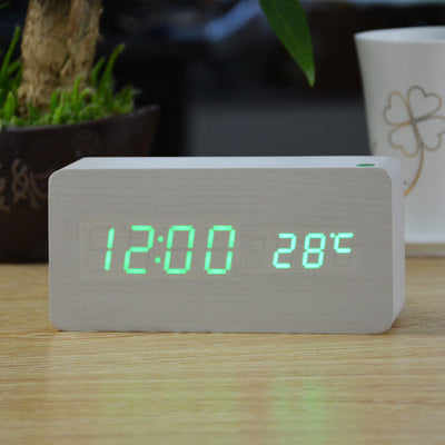 FiBiSonic LED Alarm Clocks, Time & Temperature, Sound Control LED Display