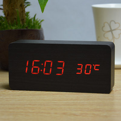 FiBiSonic LED Alarm Clocks, Time & Temperature, Sound Control LED Display