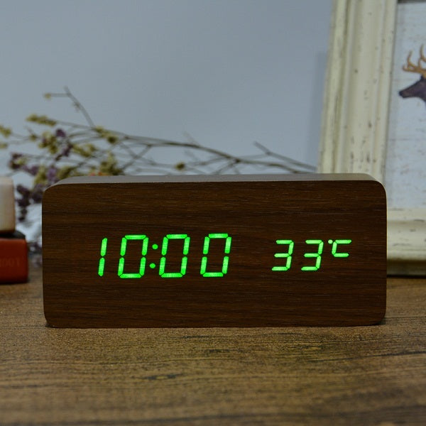 FiBiSonic LED Alarm Clocks, Time & Temperature, Sound Control LED Display