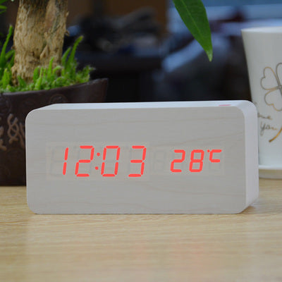 FiBiSonic LED Alarm Clocks, Time & Temperature, Sound Control LED Display
