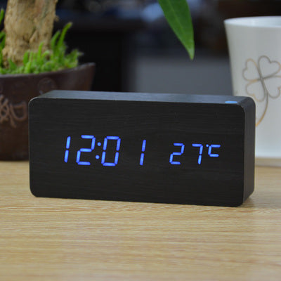 FiBiSonic LED Alarm Clocks, Time & Temperature, Sound Control LED Display