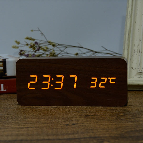 FiBiSonic LED Alarm Clocks, Time & Temperature, Sound Control LED Display