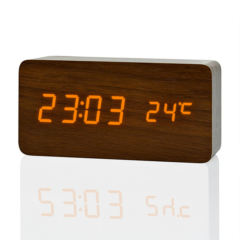 FiBiSonic LED Alarm Clocks, Time & Temperature, Sound Control LED Display