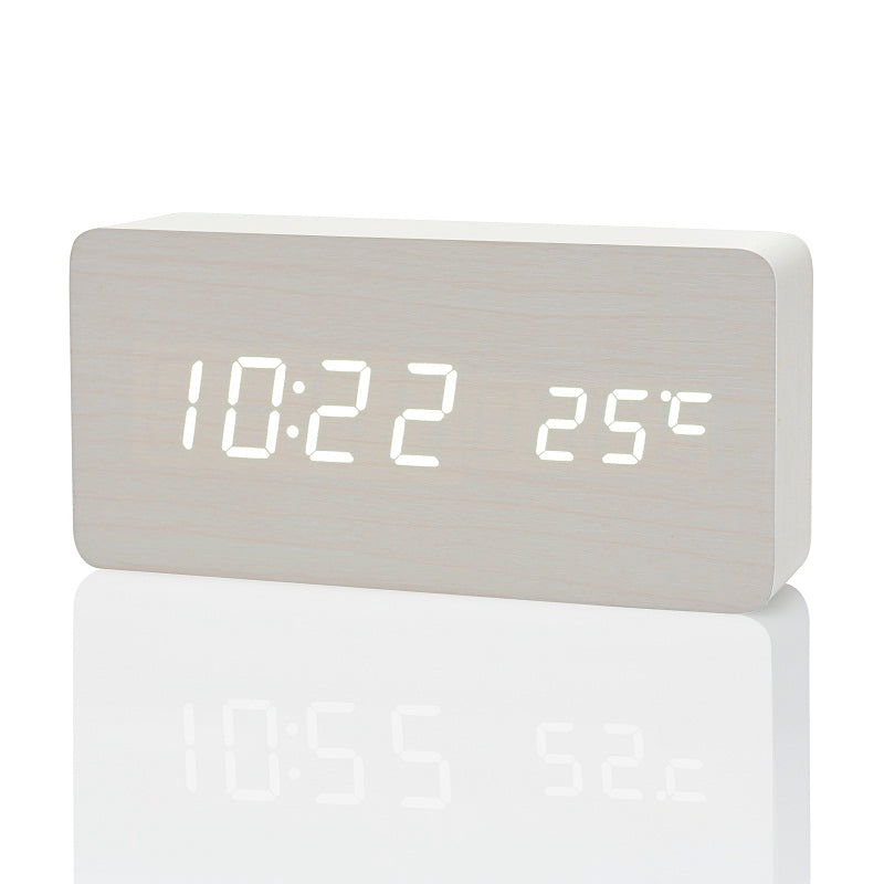 FiBiSonic LED Alarm Clocks, Time & Temperature, Sound Control LED Display