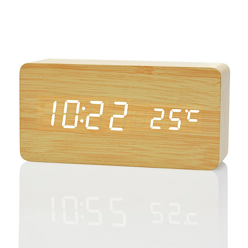 FiBiSonic LED Alarm Clocks, Time & Temperature, Sound Control LED Display