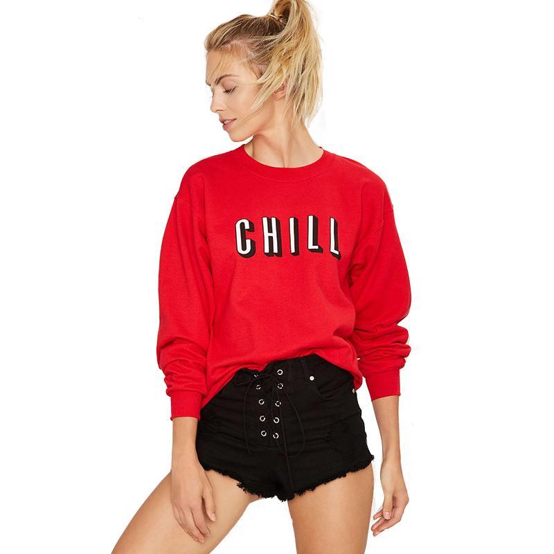 Women's Cool Evenings Long Sleeve Crew Neck Pullover Sweatshirt;