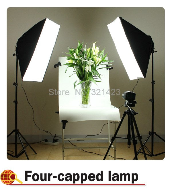Photo Studio Softbox (2- 50cm x 70cm) Lighting Kit for Video, Product, Portrait, Home Ambiance