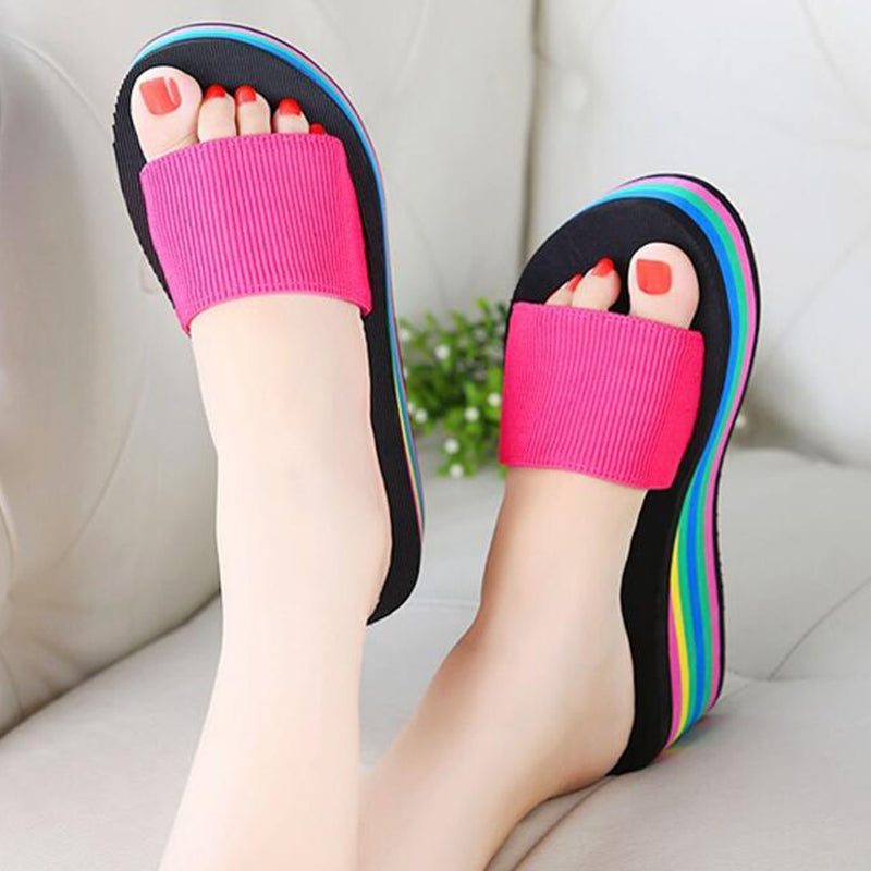 Women's Rainbow Platform Sandals