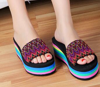 Women's Rainbow Platform Sandals