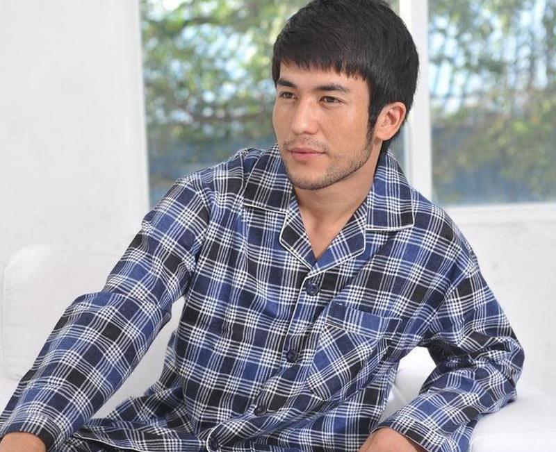 Mens Cotton Plaid Sleepwear