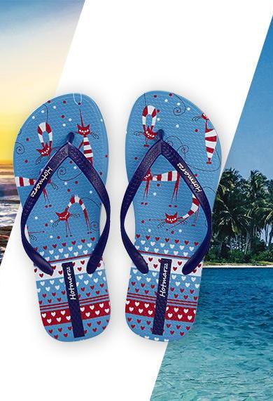 Crazy Cat, Butterfly Print Ladies' Flip Flop Sandals