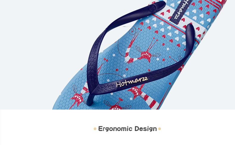 Crazy Cat, Butterfly Print Ladies' Flip Flop Sandals