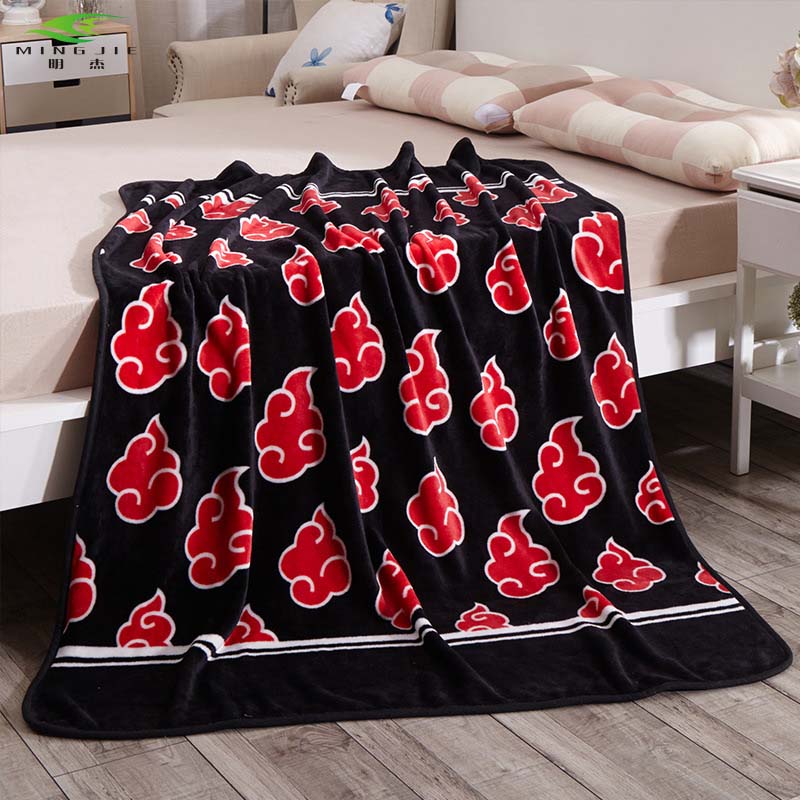 Japanese Red Cloud Fleece Blanket