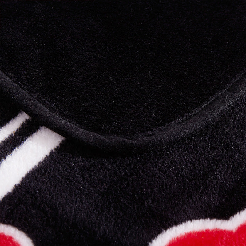 Japanese Red Cloud Fleece Blanket