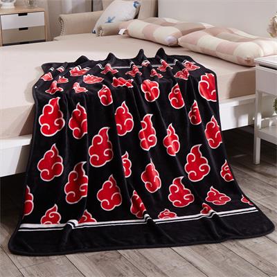 Japanese Red Cloud Fleece Blanket