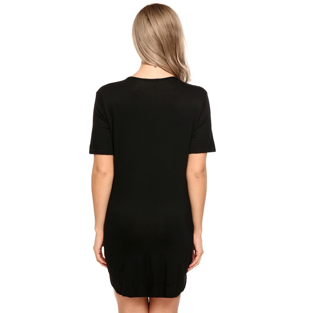 Mid-Calf Button Night Dress