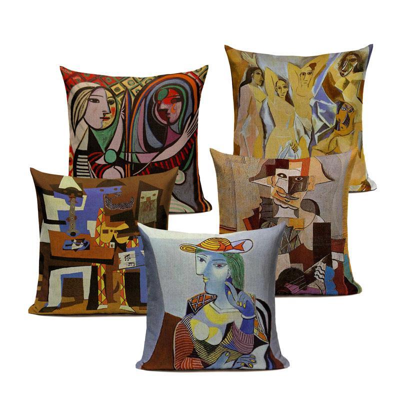 Pablo Picasso Famous Paintings Printed on Linen Cushion Covers