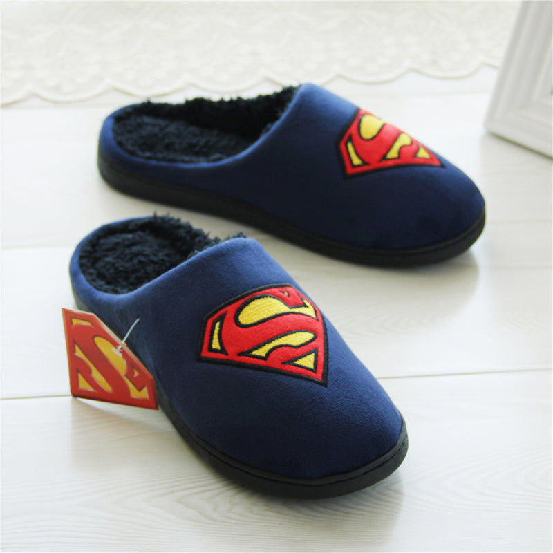 Unisex Super Hero Plush Felt Slippers