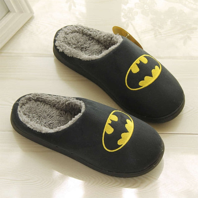 Unisex Super Hero Plush Felt Slippers