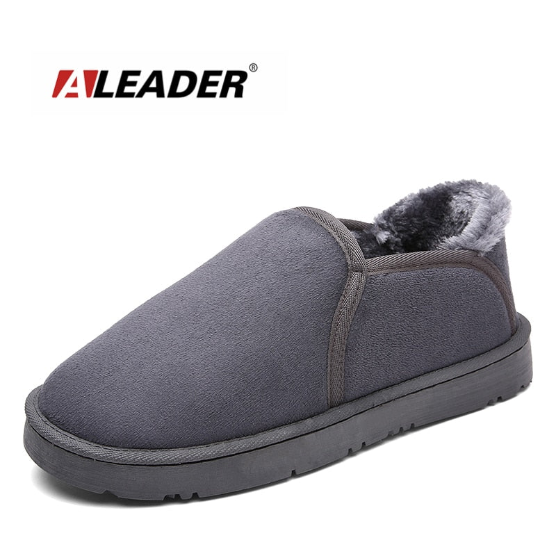 UniSex Plush Fur Suede Bedroom Slippers