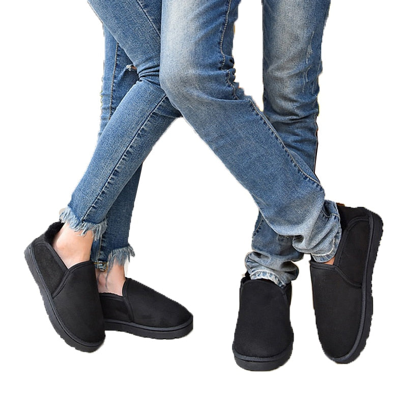 UniSex Plush Fur Suede Bedroom Slippers