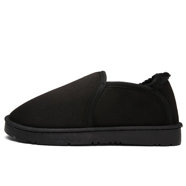 UniSex Plush Fur Suede Bedroom Slippers