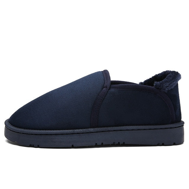 UniSex Plush Fur Suede Bedroom Slippers