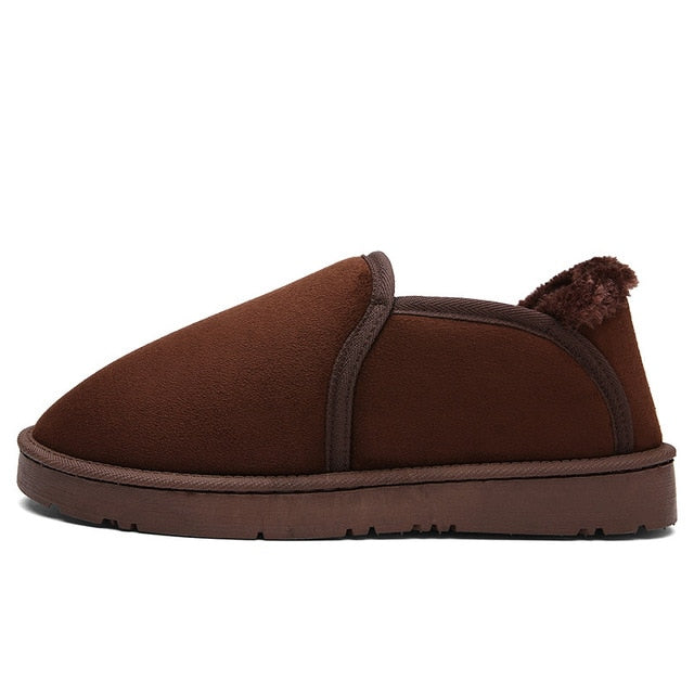 UniSex Plush Fur Suede Bedroom Slippers