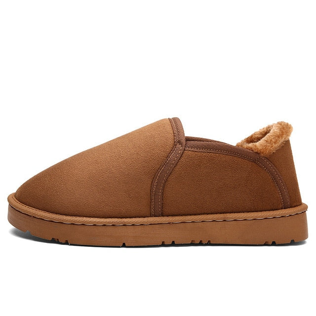 UniSex Plush Fur Suede Bedroom Slippers