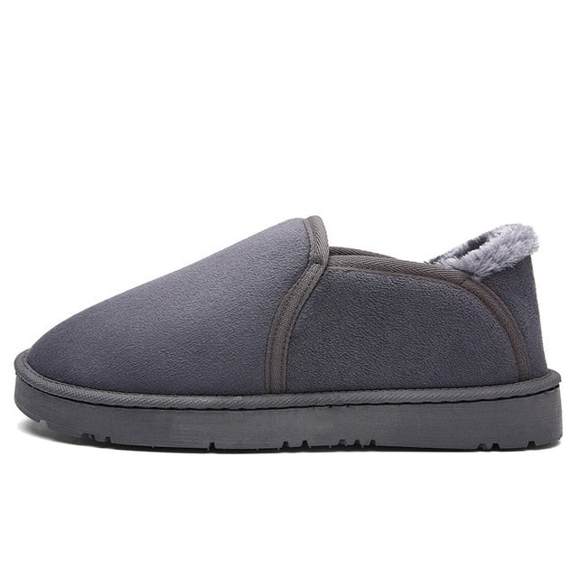 UniSex Plush Fur Suede Bedroom Slippers