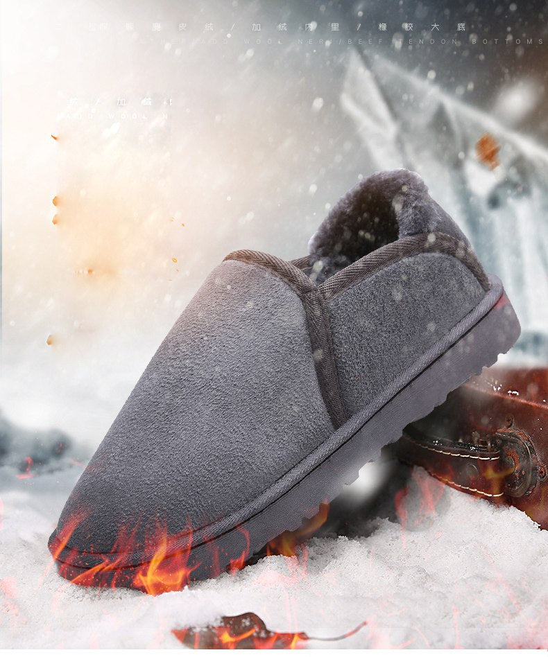 UniSex Plush Fur Suede Bedroom Slippers