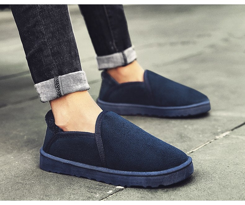 UniSex Plush Fur Suede Bedroom Slippers