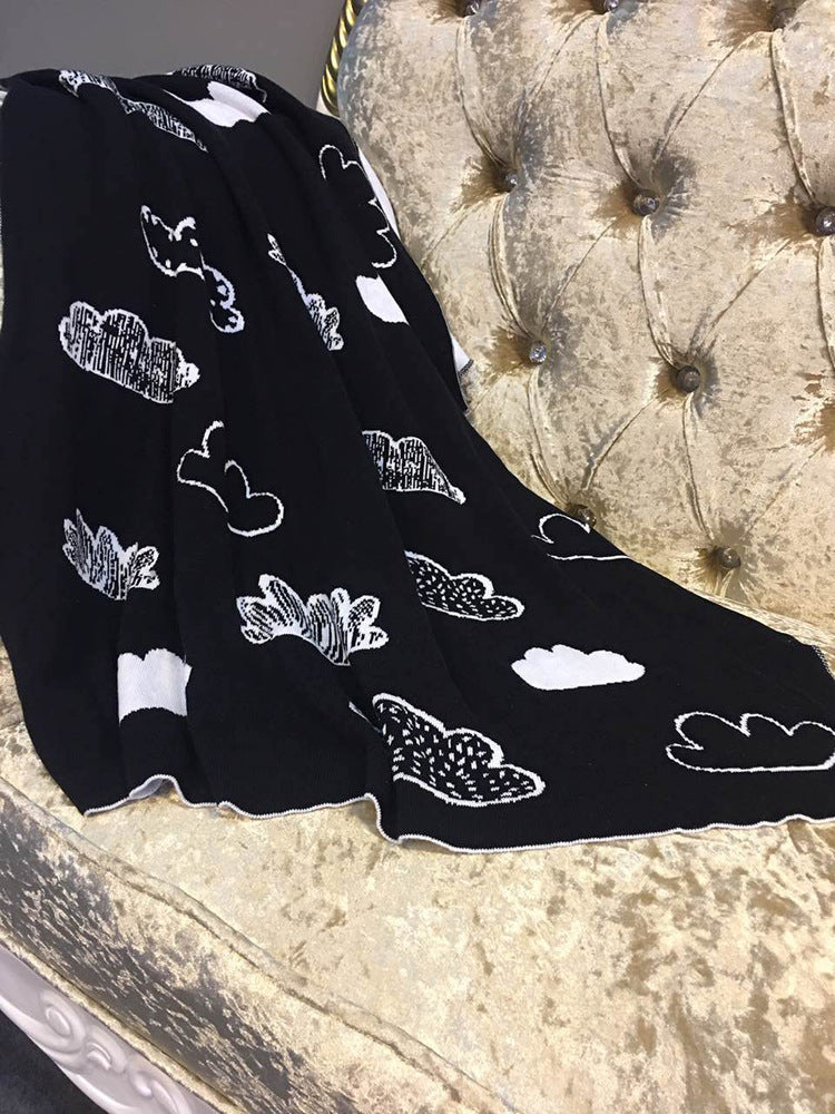 Cloud Cross and Bear Children's Knit Blanket
