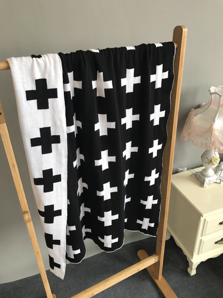 Cloud Cross and Bear Children's Knit Blanket