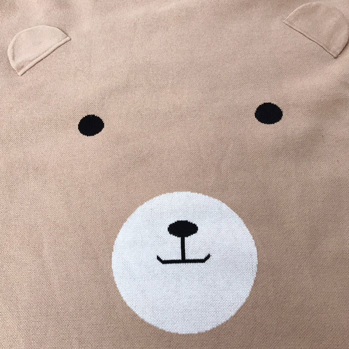 Cloud Cross and Bear Children's Knit Blanket