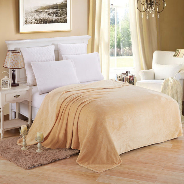 Super Soft Polyester Fleece Flannel Blanket