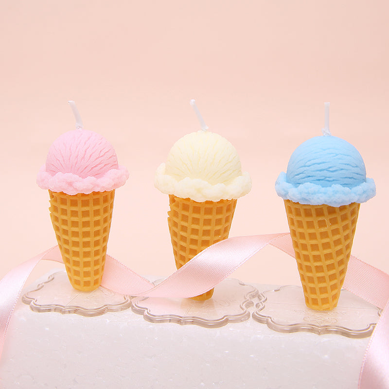 Creative Children Birthday Candles Candy Colored Ice Cream