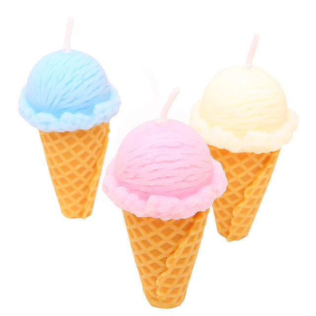 Creative Children Birthday Candles Candy Colored Ice Cream