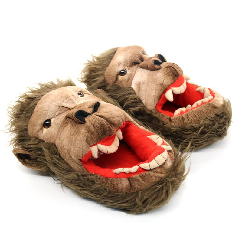 Zombie Monkey Plush Slippers