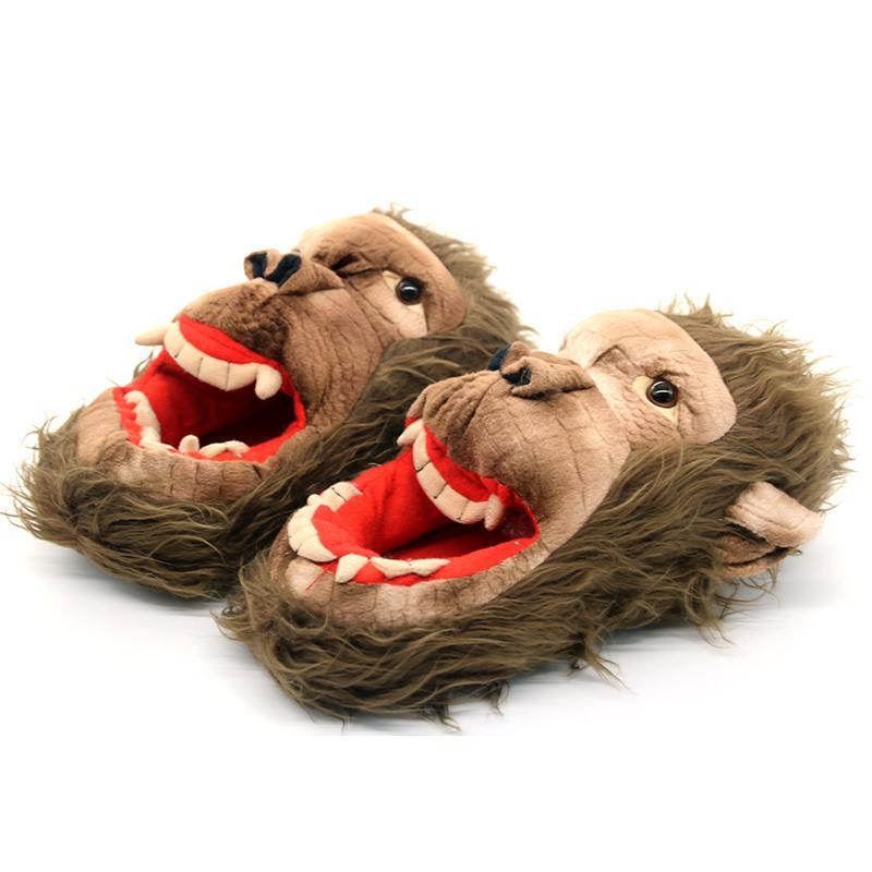 Zombie Monkey Plush Slippers