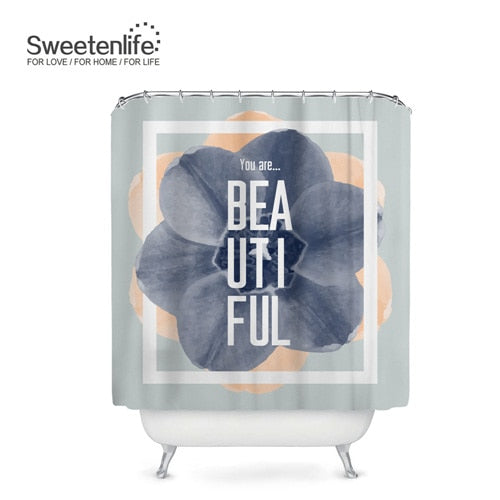 Exotic Birds & Flowers Bath Curtains, with 12 Hooks