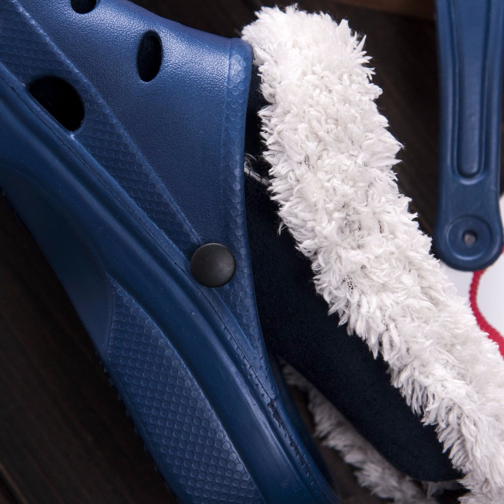 Winter Fur Lined Waterproof Rubber Clogs