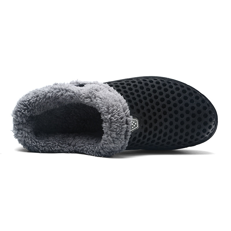 Men's Fur Lined Rubber Clog Slippers
