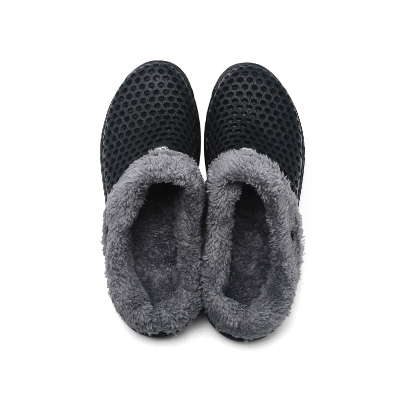 Men's Fur Lined Rubber Clog Slippers